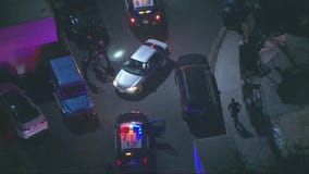 Police Chase: Driver smashes into LAPD cruisers multiple times trying to escape neighborhood