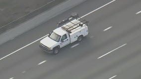 Police Chase: Authorities in pursuit of possible stolen pickup truck in San Fernando Valley