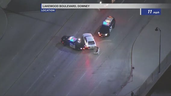 Police Chase: Officer tries to stop suspect with PIT maneuver in Downey