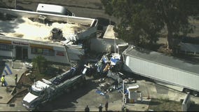 Semi-truck crashes into Ventura County gas station