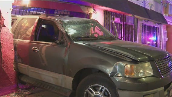 SUV crashes into South LA beauty supply store