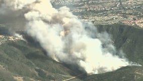 Crews battling large fire in Laguna Hills area