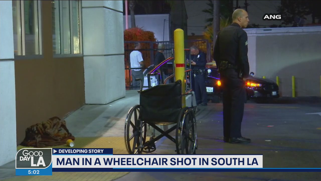 Man in a wheelchair shot in South LA