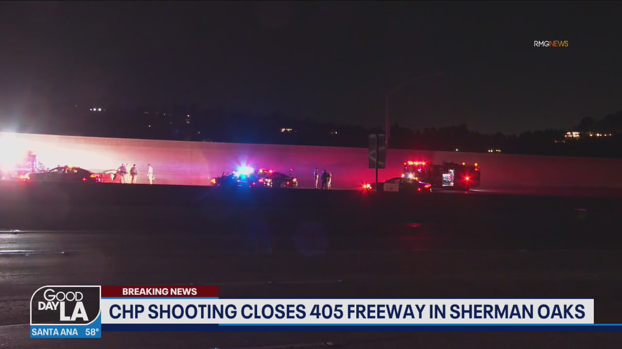 CHP shooting closes 405 Freeway in Sherman Oaks