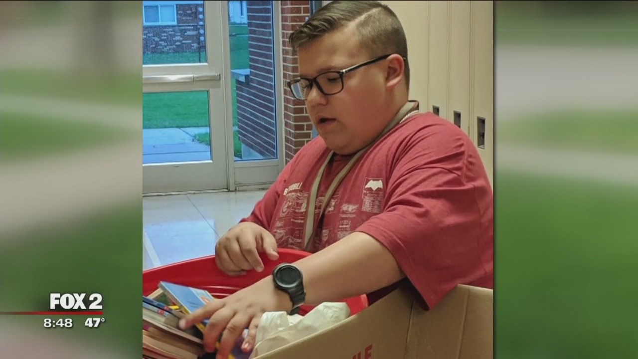 Eagle scout candidate collects books to donate to schools