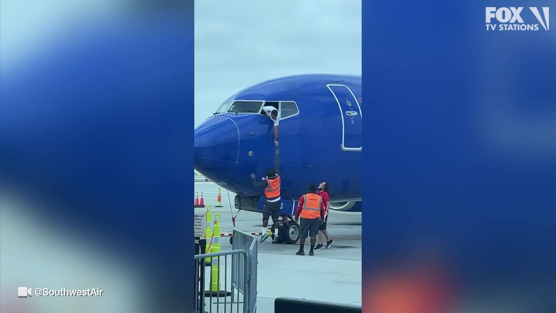 Southwest Airlines pilot hangs from window to grab passenger?s lost phone