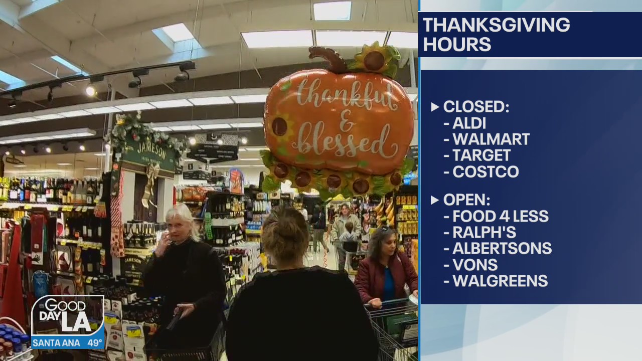 Stores open and closed for Thanksgiving