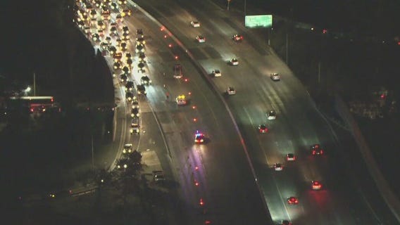 Parts of 405 in Van Nuys shut down after possible freeway shooting