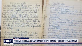 Thieves steal grandmother's diary from restaurant in Culver City