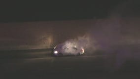 Car catches fire after driver goes on 2-county police chase