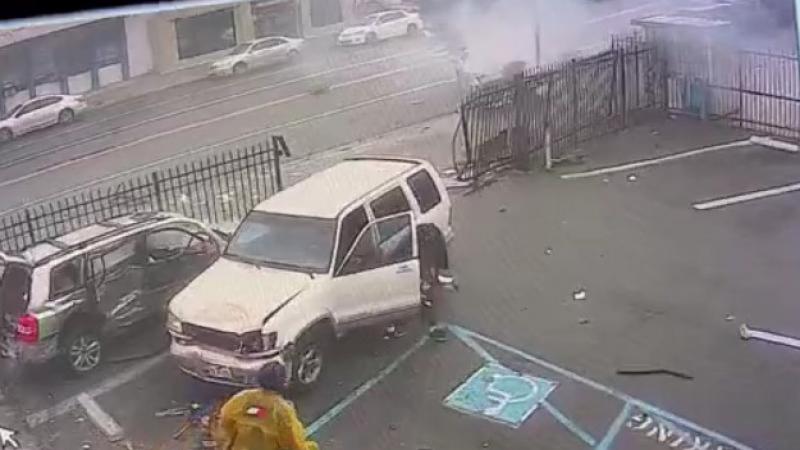 Surveillance footage shows horrific South LA crash that left family critically injured