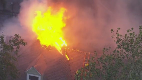 Pico-Union home goes up in flames