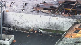 SkyFOX flies over storm damage caused by tornado in Montebello