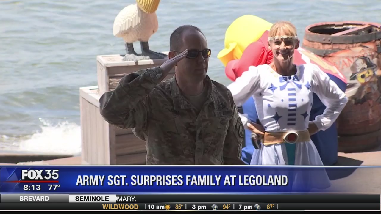 Army Sgt. surprises family at Legoland
