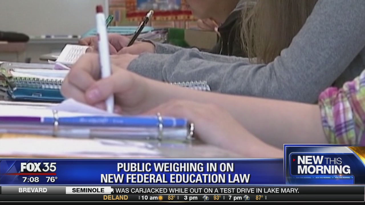 Public weighing in on new federal education law