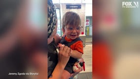 Blind boy bursts with joy as he sees mom and dad clearly for first time