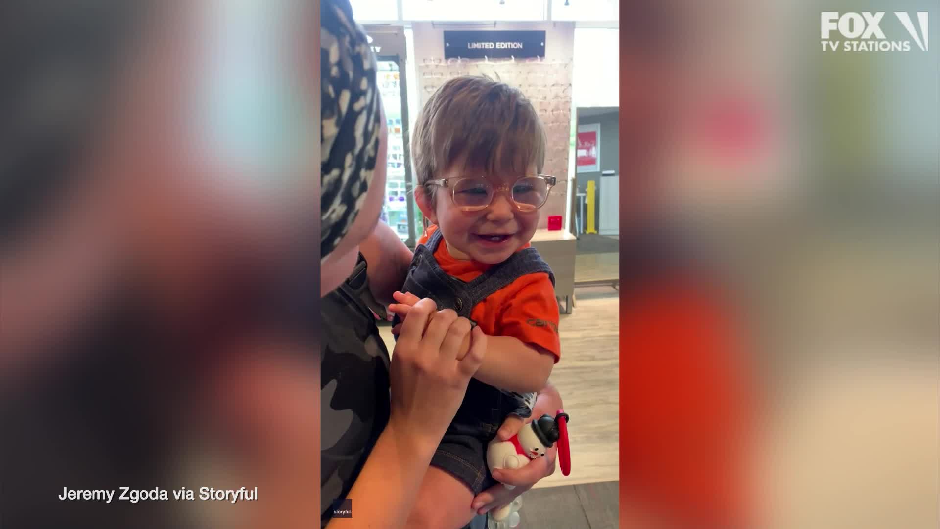 Blind boy bursts with joy as he sees mom and dad clearly for first time