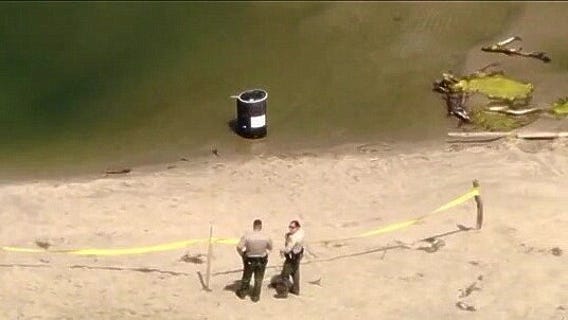 Body stuffed inside barrel in Malibu