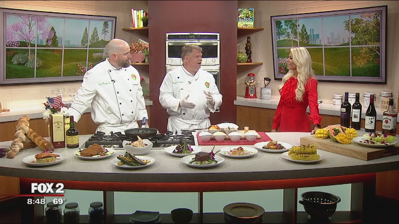 Bourbon Peach Swordfish with Pat O'Brien's