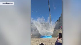 Giant pumpkin smash and splash