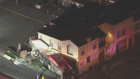 14 injured after bus crashes into restaurant