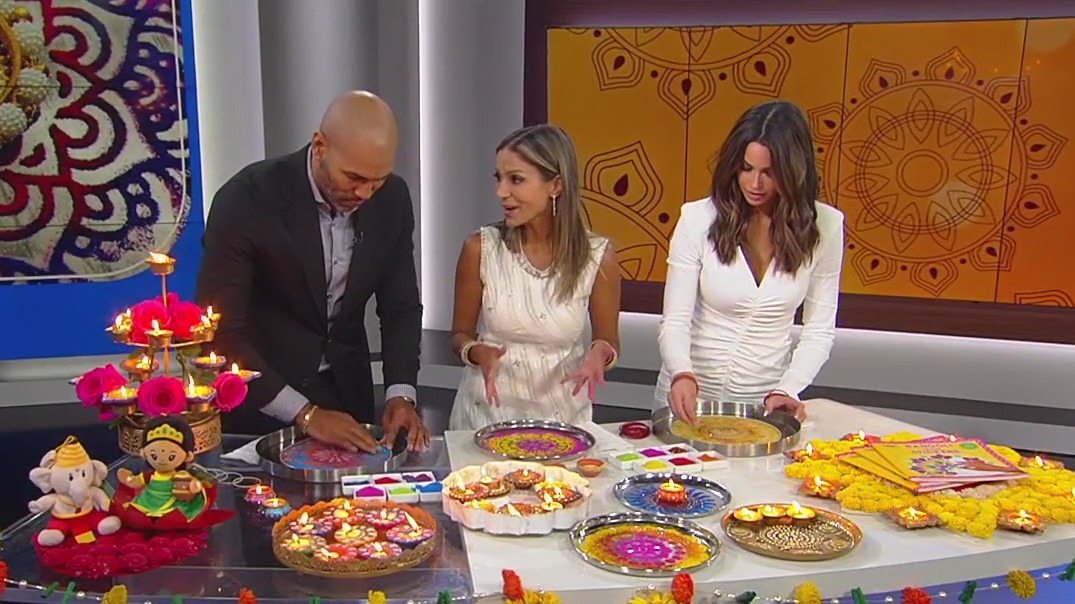 Creating Diwali decor on Good Day LA