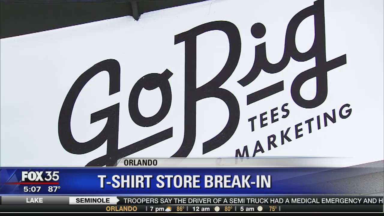 T-shirt store break-in