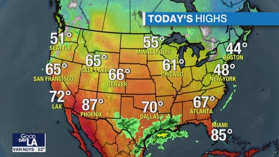 Weather Forecast for Monday, Nov. 13