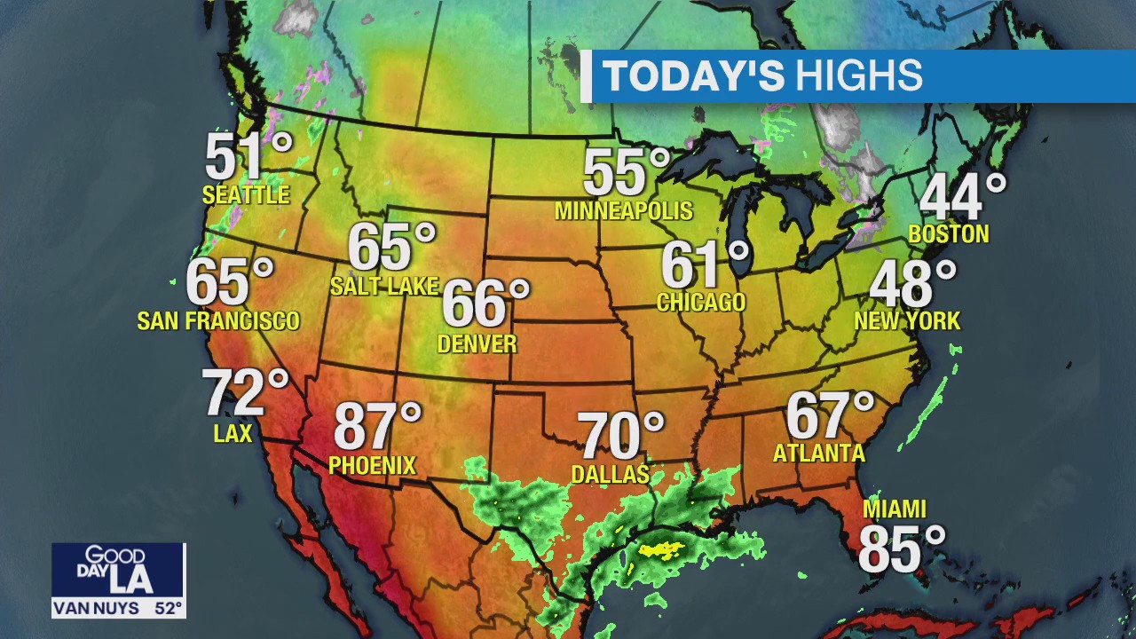 Weather Forecast for Monday, Nov. 13