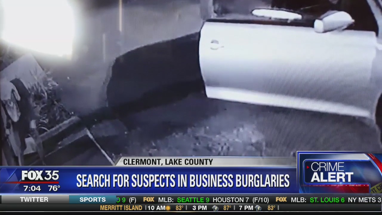 Search for suspects in business burglaries