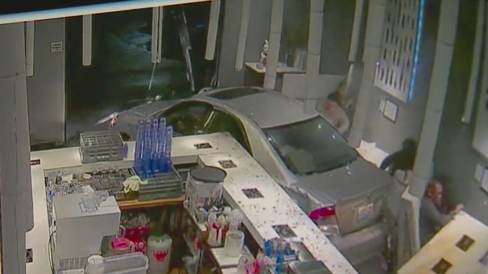 Car crashes into diner full of people