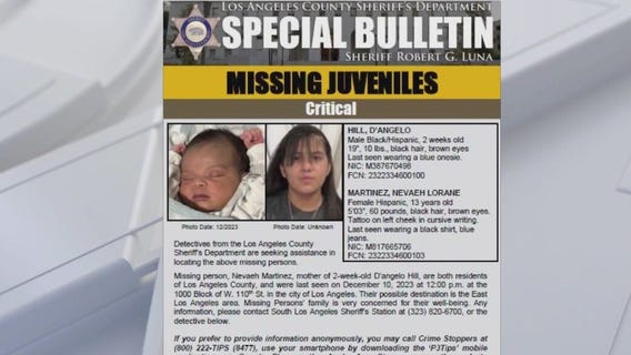 13-year-old girl, her baby go missing