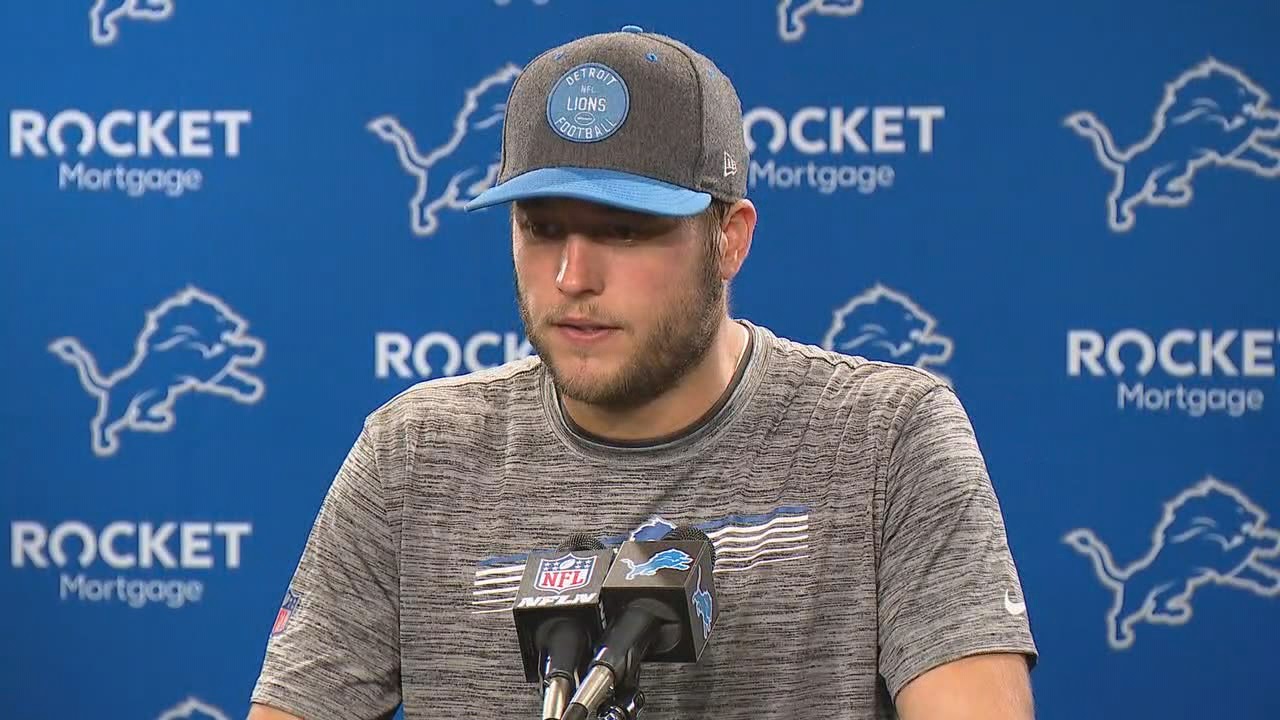 Stafford and Patricia after 13-10 win over the Chargers