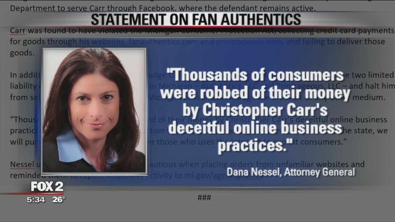 Hall of Shame sportswear CEO served on Facebook by AG