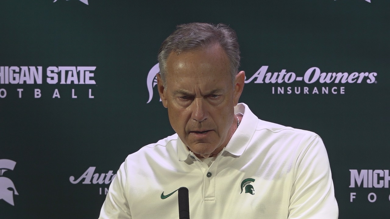 Dantonio, Lewerke & Bachie after 10-7 loss to Arizona State