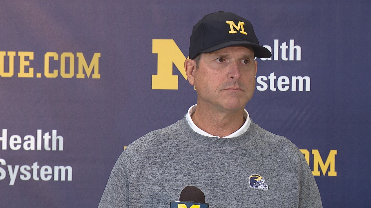 Harbaugh & Bredeson as they prepare for Wisconsin Saturday on FOX 2