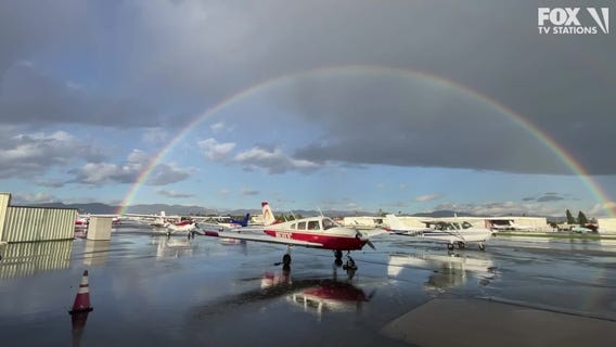 Rainbow spotted over Van Nuys airport