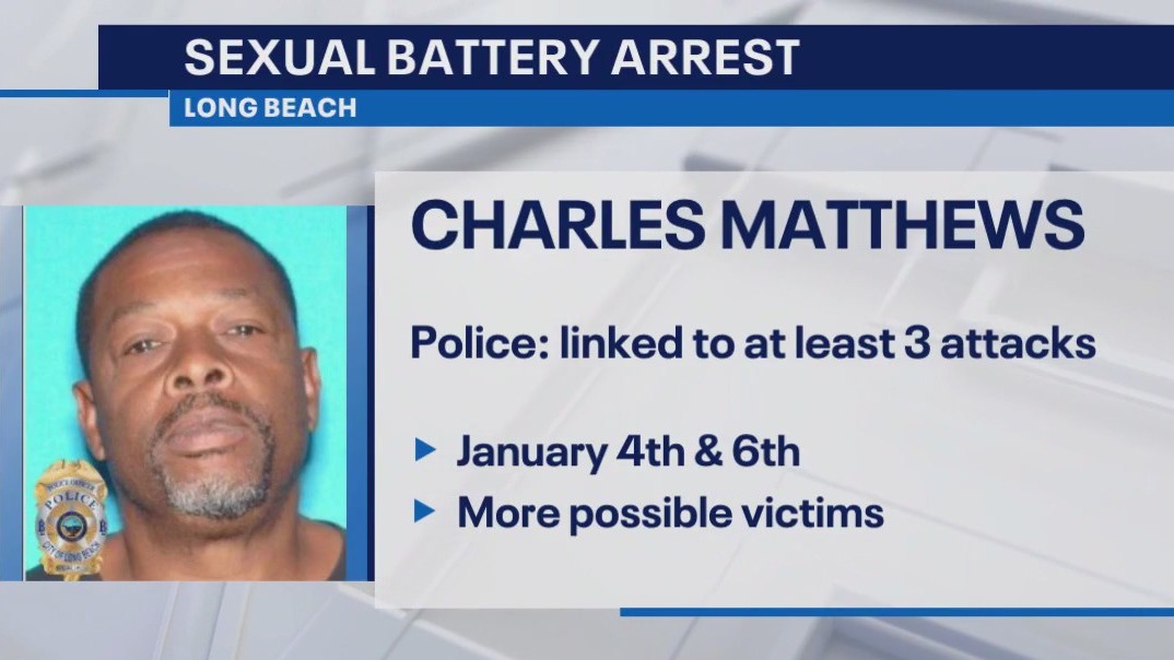 Man accused of 3 sexual batteries in Long Beach