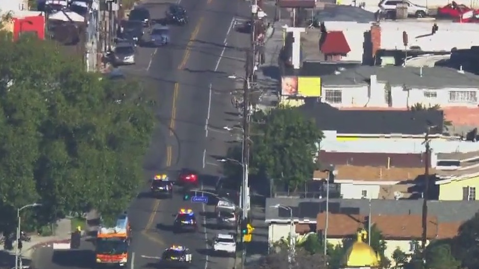 Police in pursuit of stolen vehicle in South LA