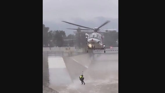 Man rescued from Pacoima Wash