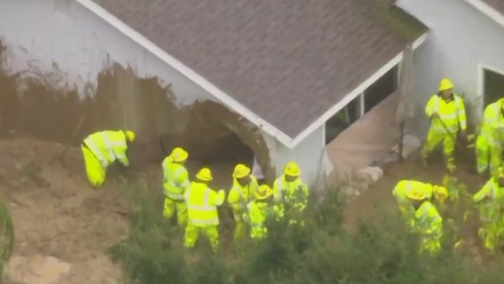Mud tears through Hacienda Heights home