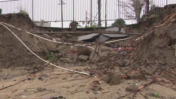 Atmospheric River storm causes road collapse