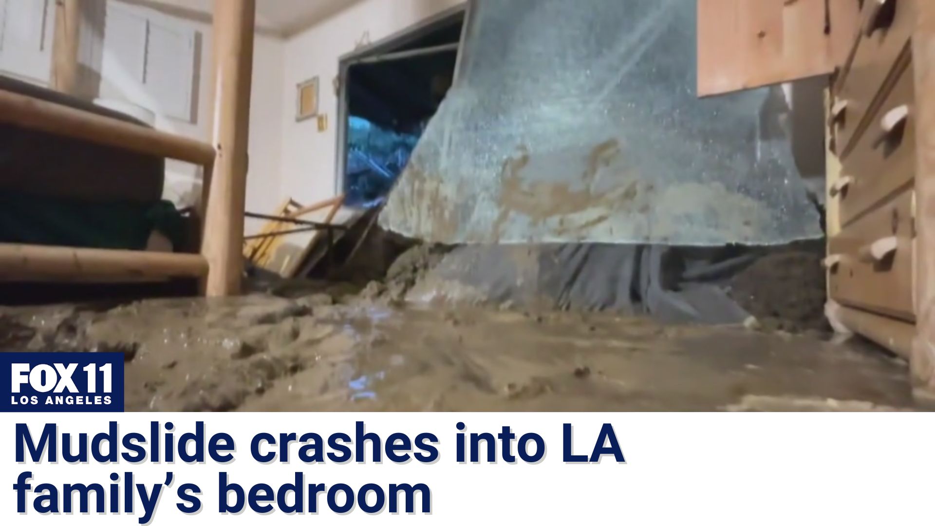 Mudslide into Baldwin Hills home