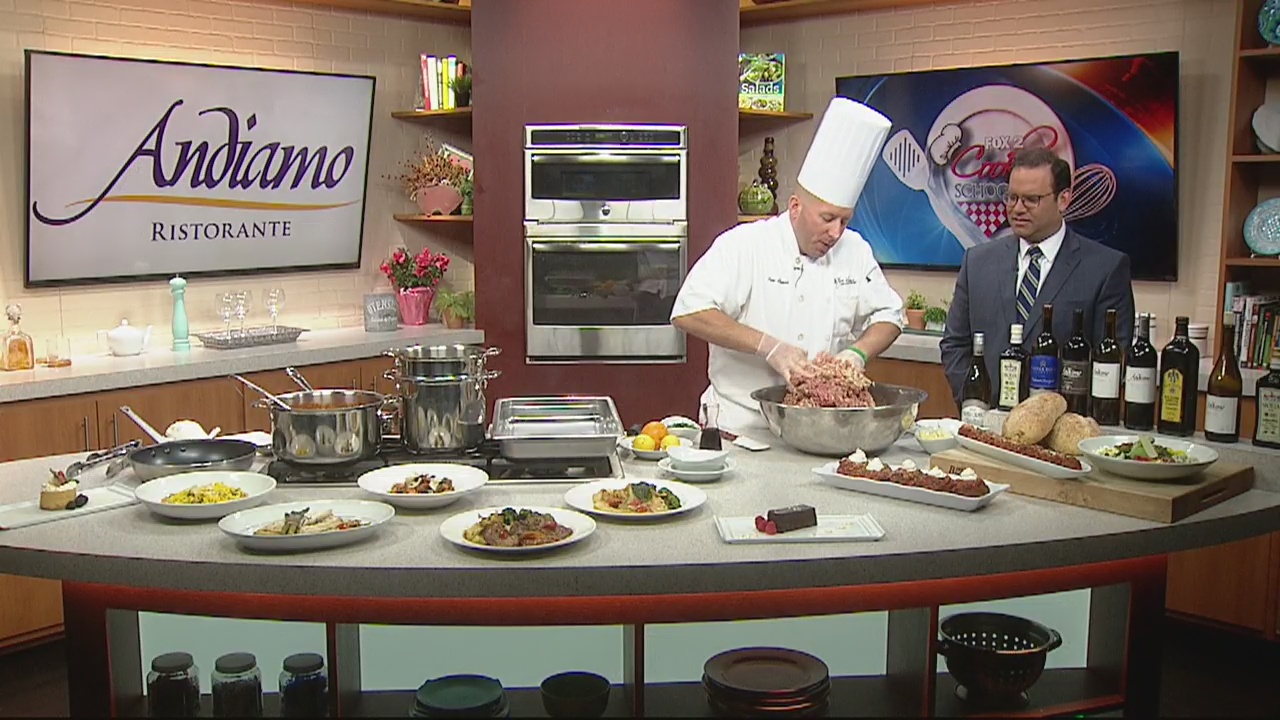 Making meatballs with Andiamo