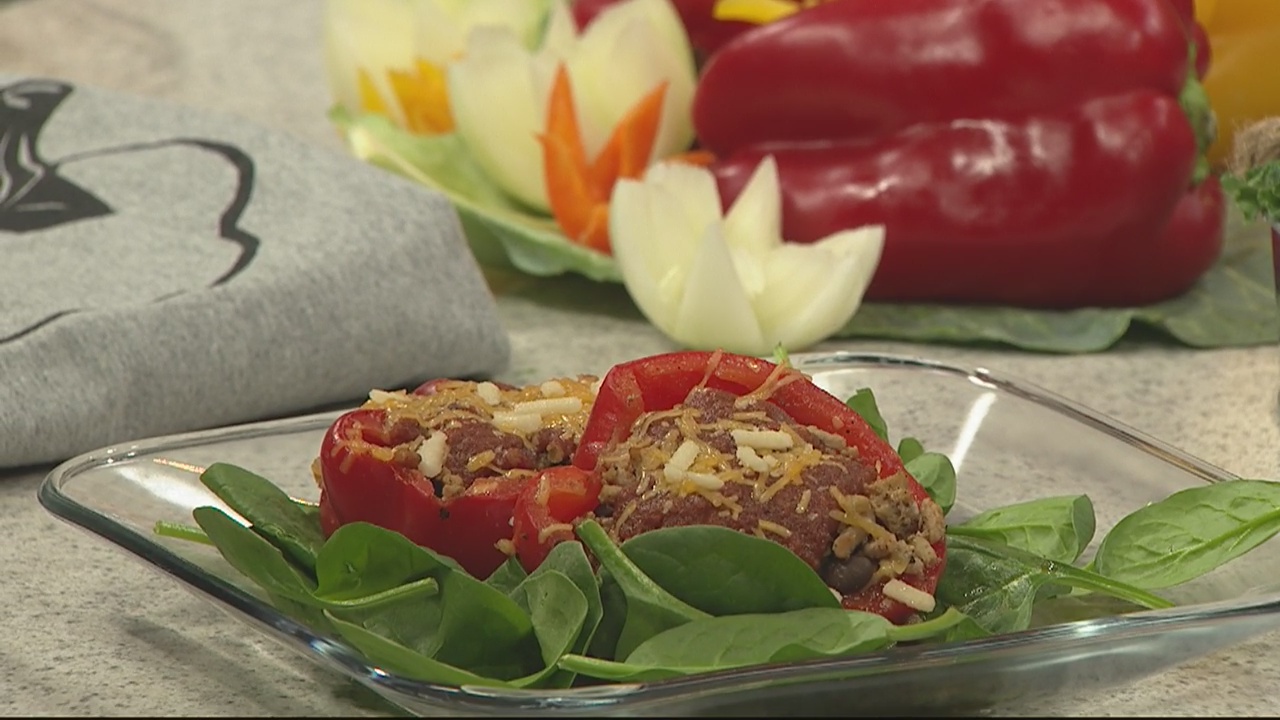 Making vegan stuffed bell peppers with Detroit Pepper Company