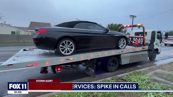 Roadside assistance calls spike during storms