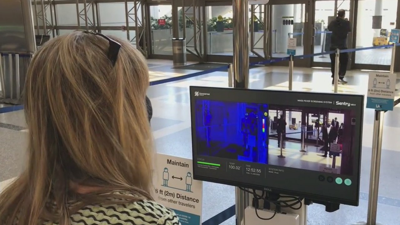 Thermal body cameras to screen for COVID-19 at LAX