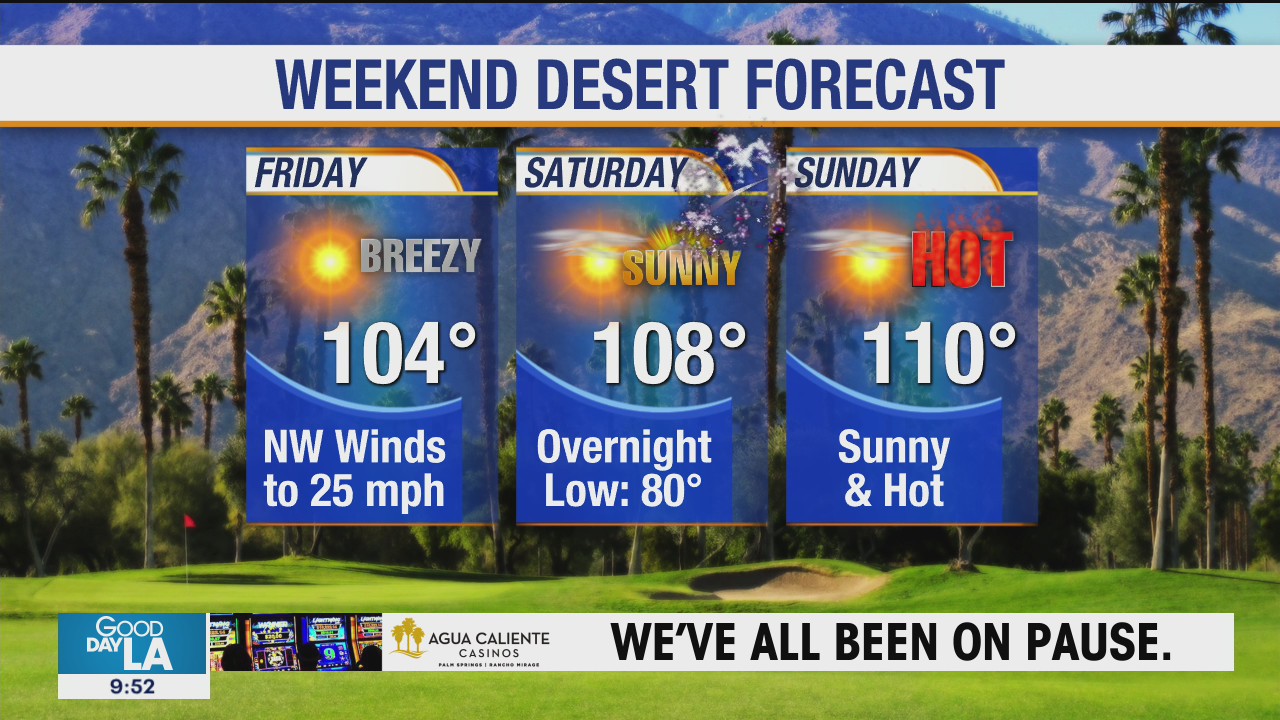 Weekend desert forecast