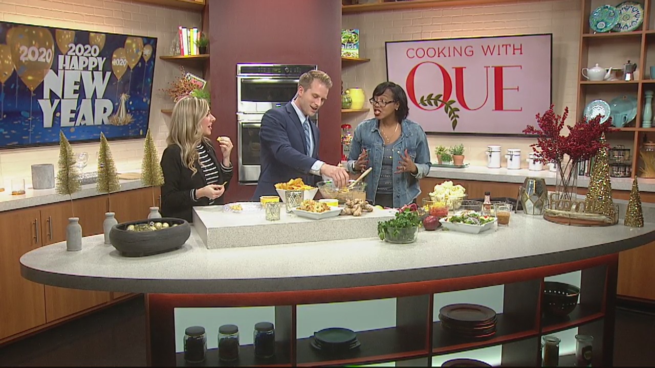 Cooking with Que Cowboy Caviar and cauliflower buffalo wings