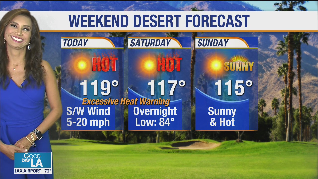 Weekend Desert Forecast for July 31 - August 2